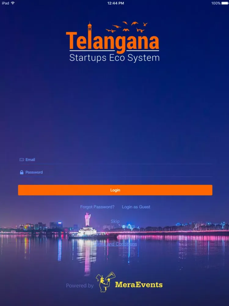 Ảnh chụp màn hình của Telangana Startups Ecosystem iPad 