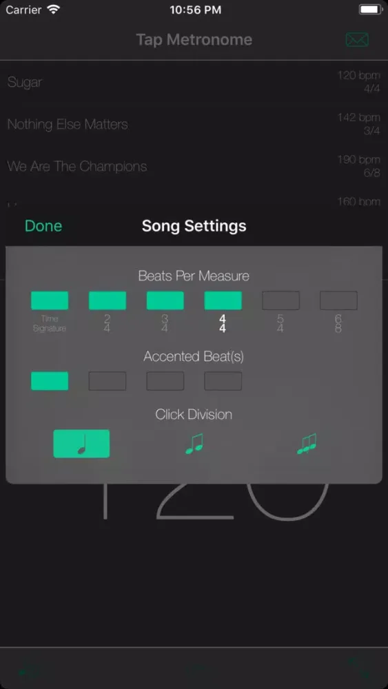 Tap Metronome سکرین شاٹس