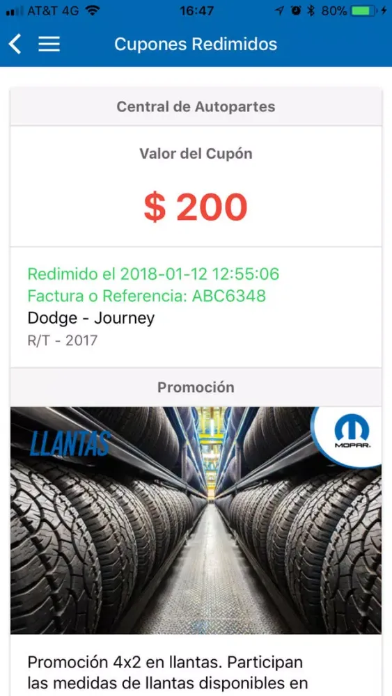 Capturas de pantalla de Mopar Expert