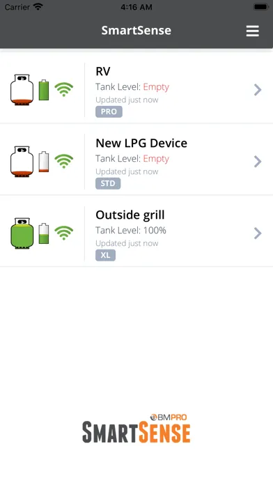 BMPRO SmartSense Screenshots