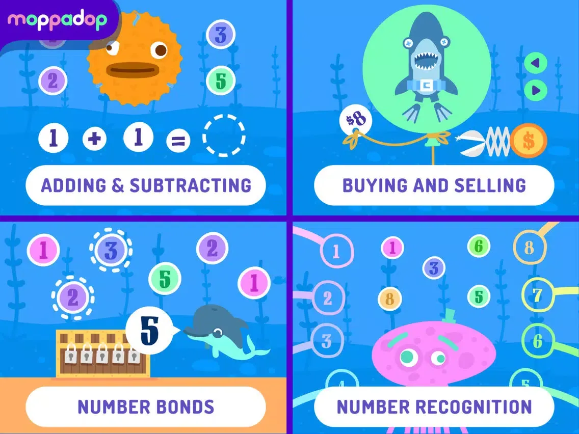 ภาพหน้าจอของ Moppa Maths: Counting for kids iPad 