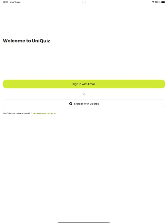 Tangkapan layar Morabaa UniQuiz iPad 
