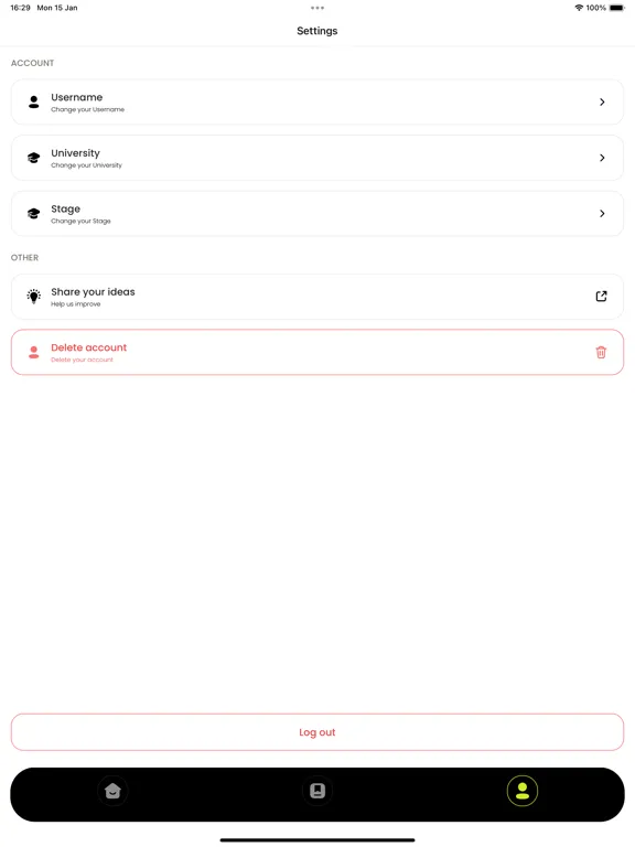 Tangkapan layar Morabaa UniQuiz iPad 