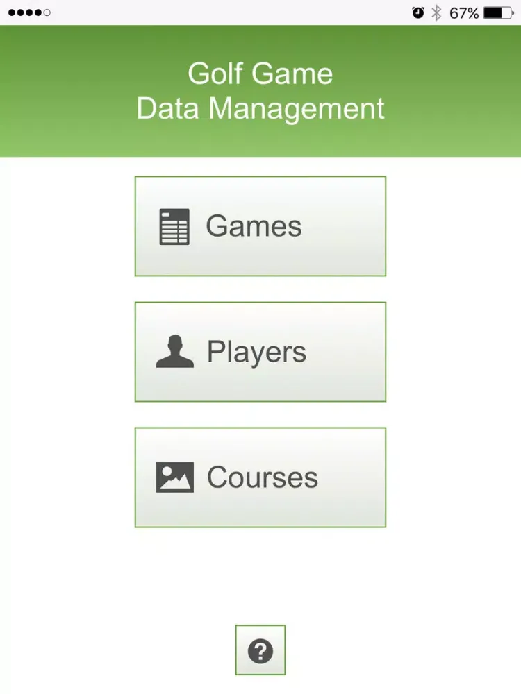 Golf Game Data Management iPad 应用截图