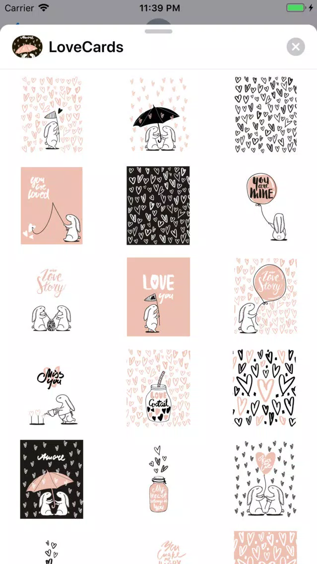 Captures d'écran de Love Cards Stickers