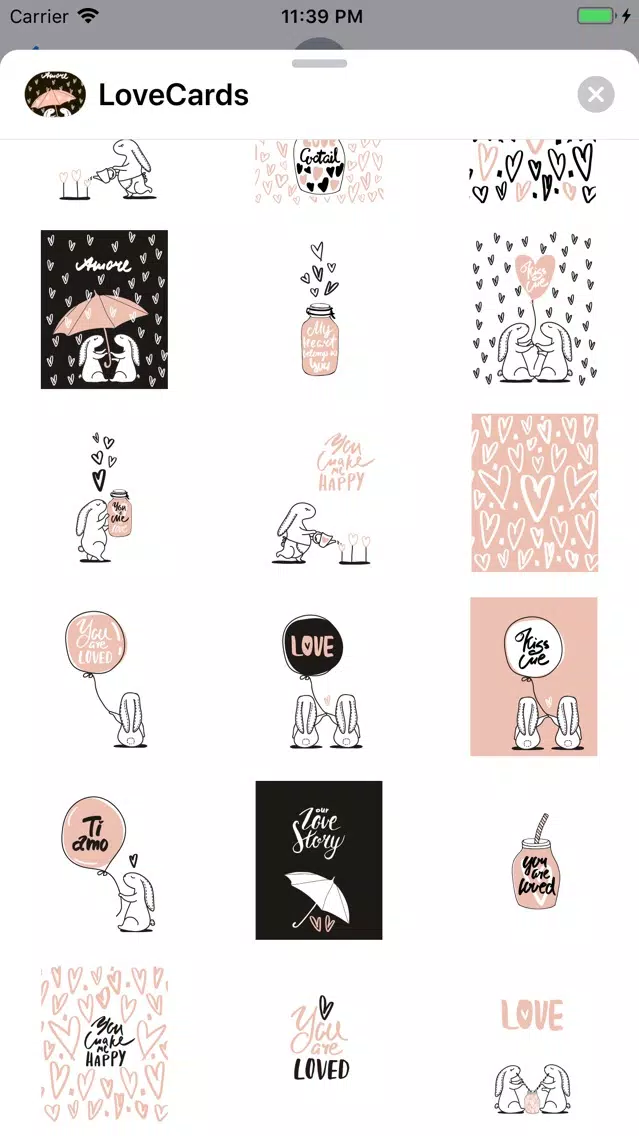 Captures d'écran de Love Cards Stickers