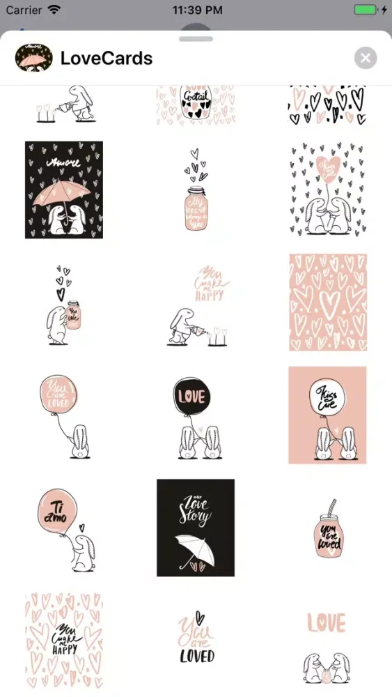 Love Cards Stickers 스크린샷