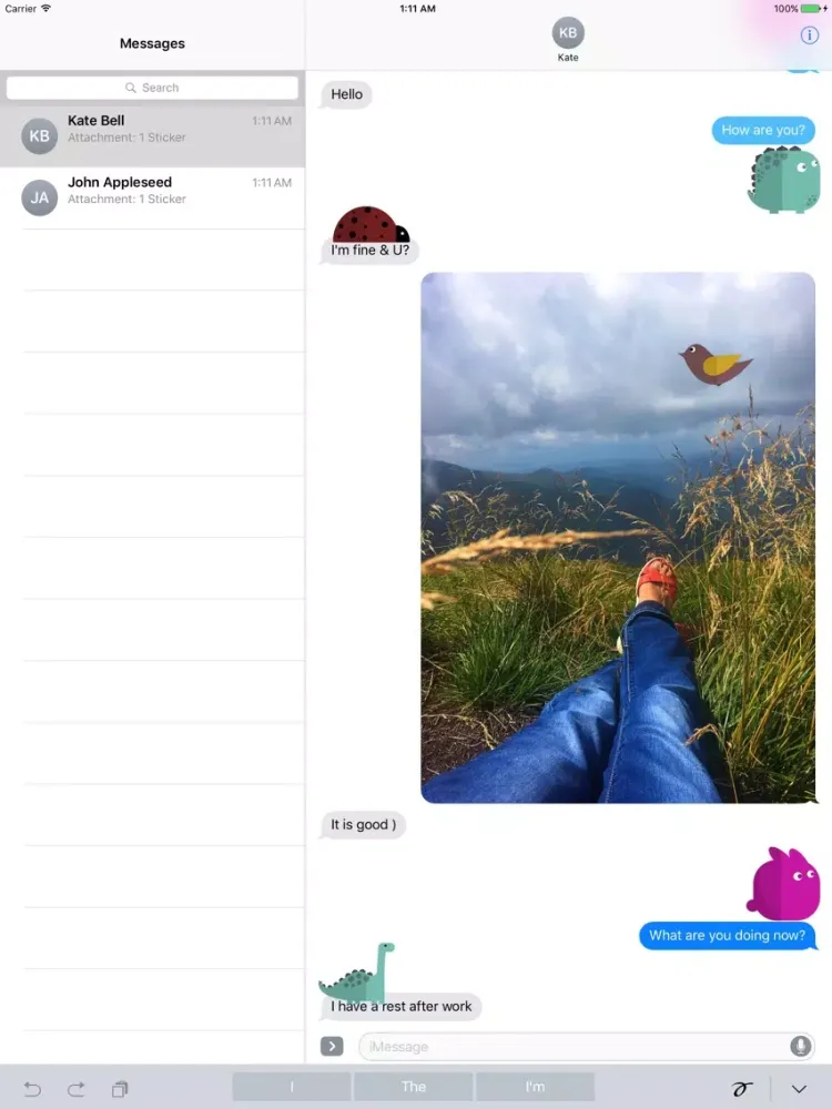 Ảnh chụp màn hình của Simple Animal Stickers iPad 