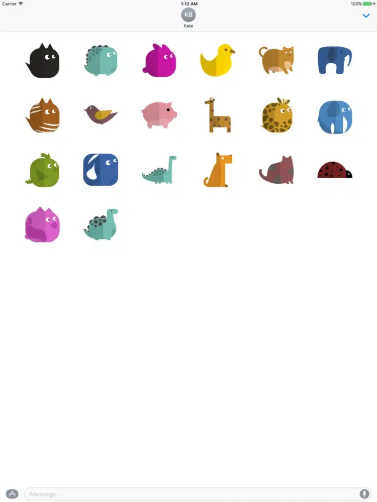 Ảnh chụp màn hình của Simple Animal Stickers iPad 
