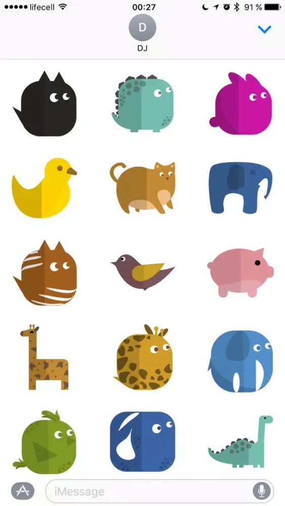 Ảnh chụp màn hình của Simple Animal Stickers