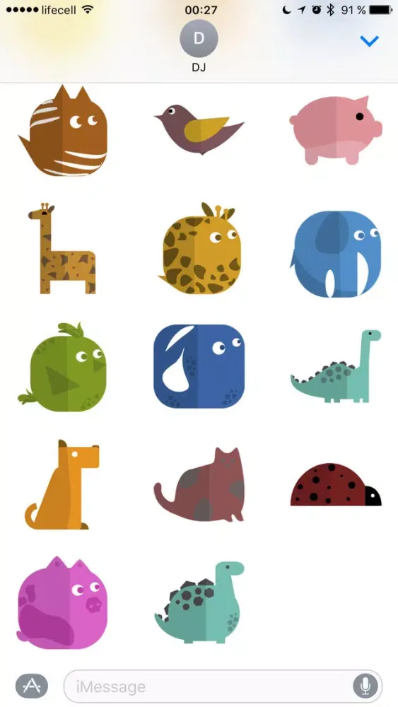 Ảnh chụp màn hình của Simple Animal Stickers