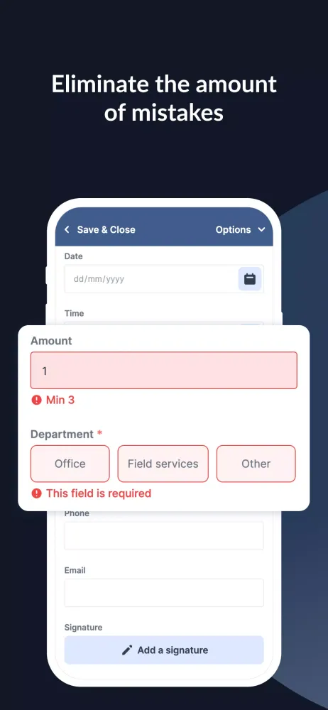 MoreApp Forms Screenshots