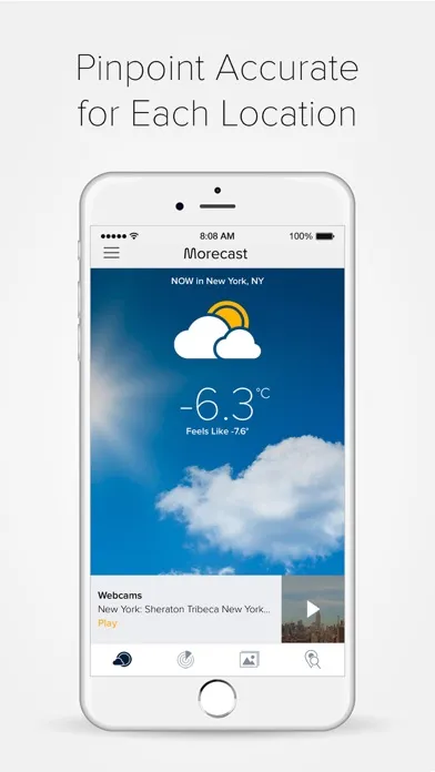 Скриншоты MORECAST Weather App