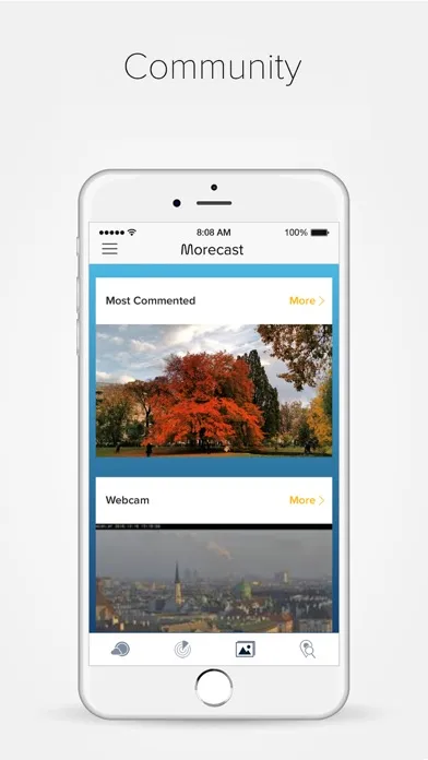 Скриншоты MORECAST Weather App