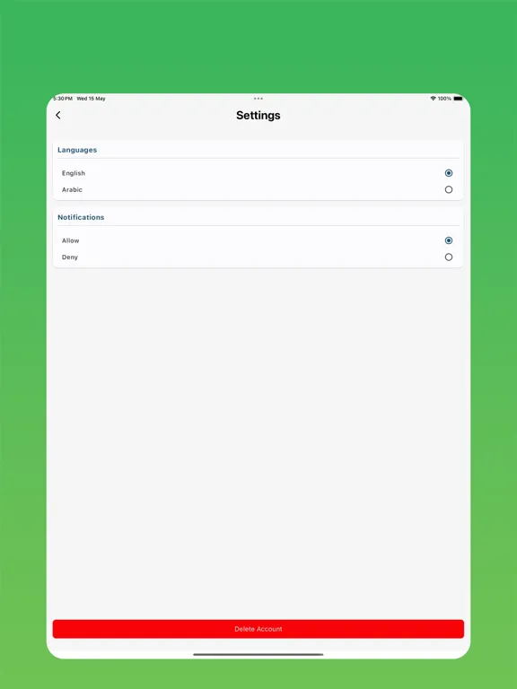 Tangkapan layar Witty Solutions iPad 