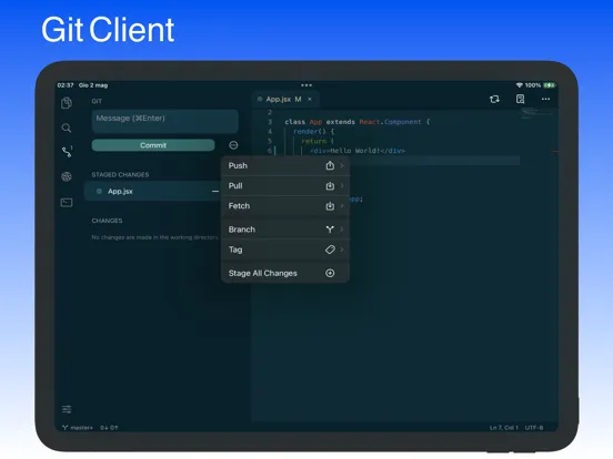 Code - Editor Git and Terminal iPad  Screenshots
