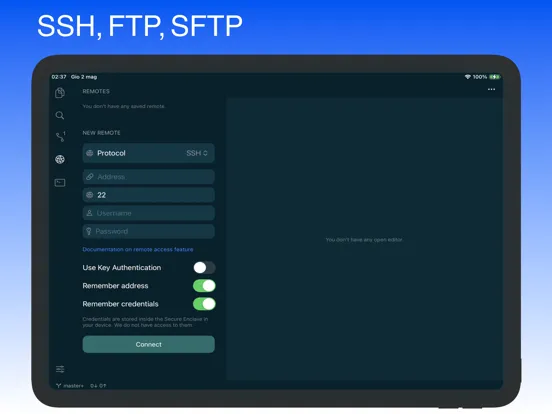 Code - Editor Git and Terminal iPad  Screenshots