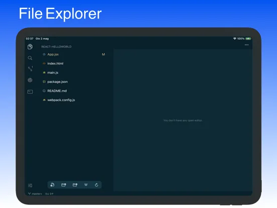 Code - Editor Git and Terminal iPad  Screenshots
