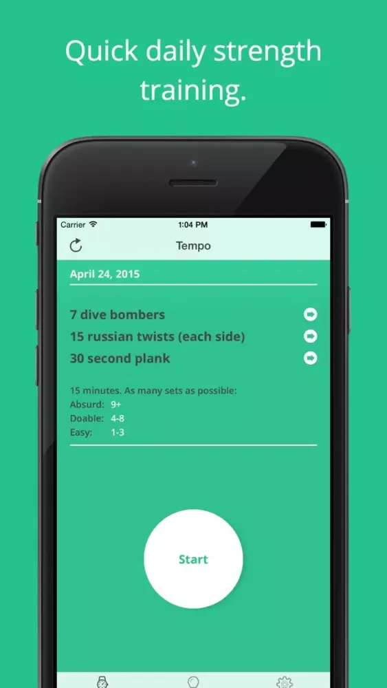 Screenshot di Tempo: Bodyweight Workouts