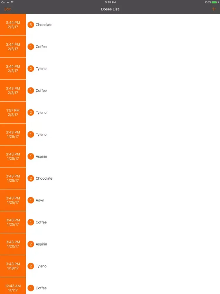 Screenshot di Simple MedicationLog iPad 
