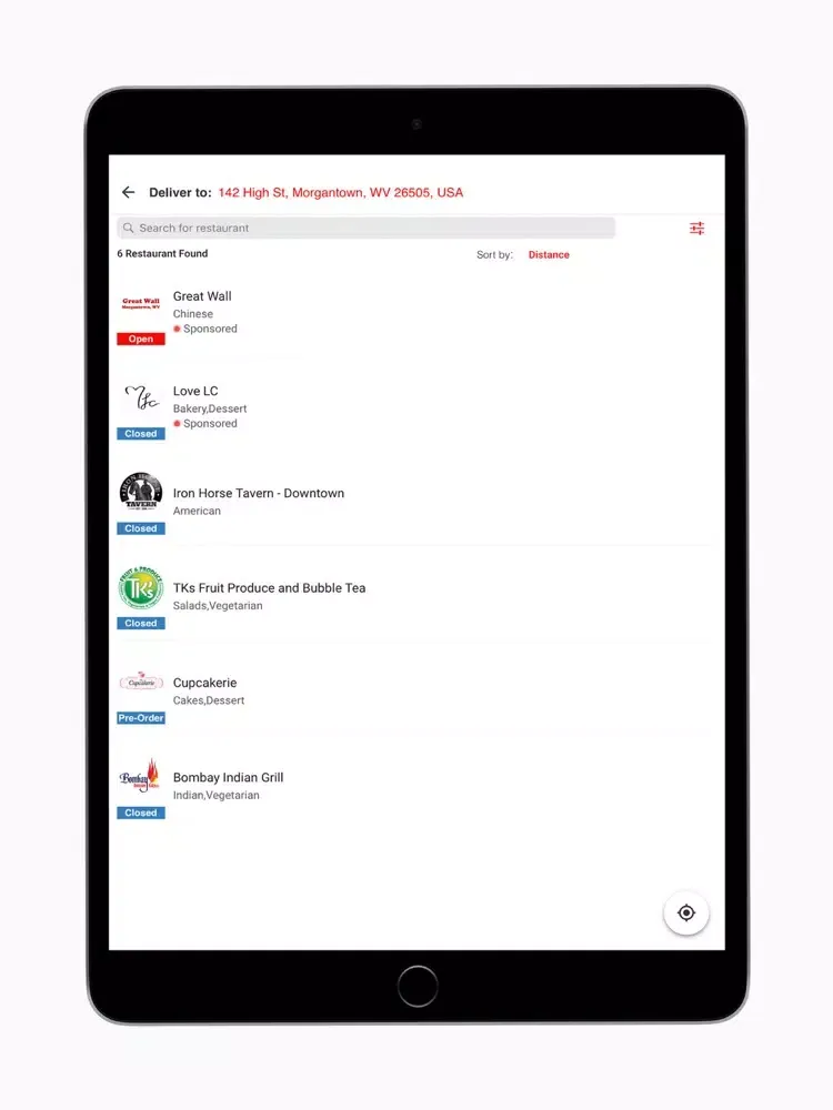 Screenshot di MyMenus Online iPad 