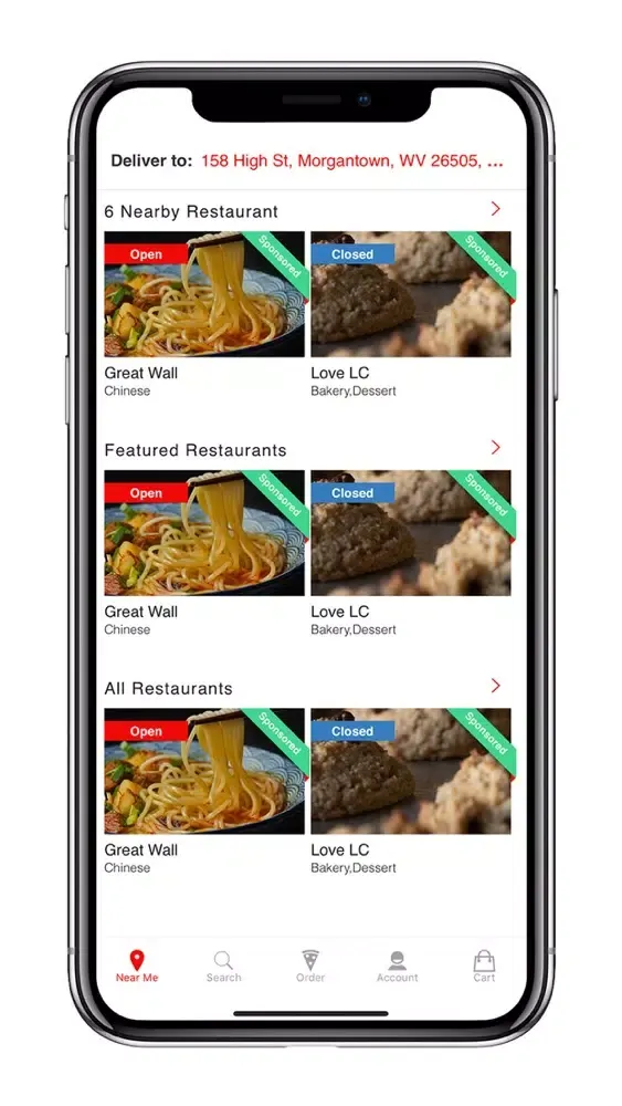 Screenshot di MyMenus Online