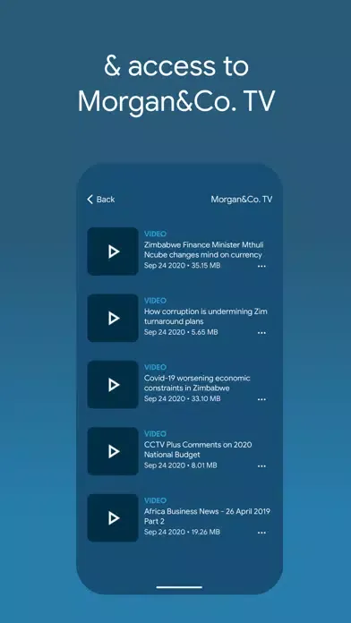 Screenshot di Morgan&Co. Research