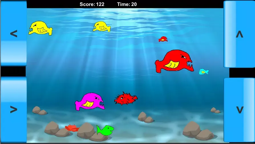Tangkapan layar Hungry Fishes - Fun time in th