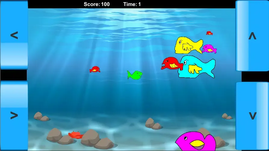 Tangkapan layar Hungry Fishes - Fun time in th