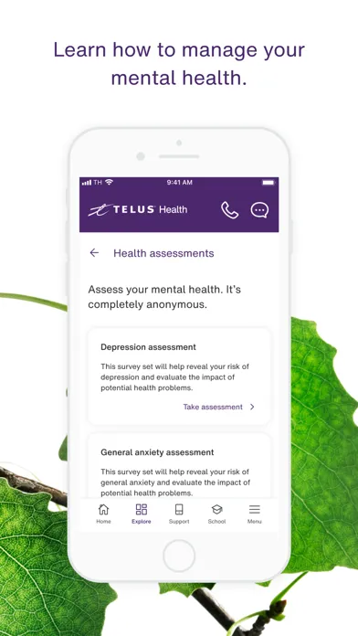 TELUS Health Student Support Screenshots