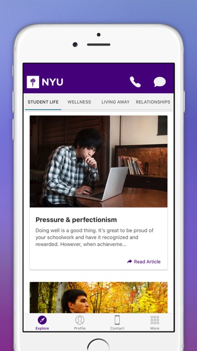 Tangkapan layar NYU Wellness Exchange
