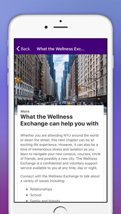Tangkapan layar NYU Wellness Exchange