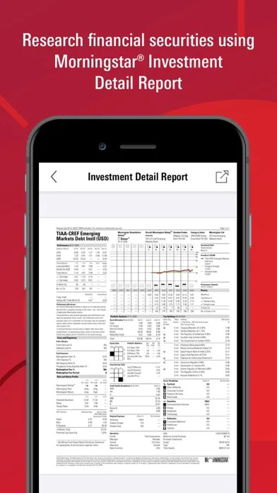 Zrzuty ekranu Morningstar for Advisors