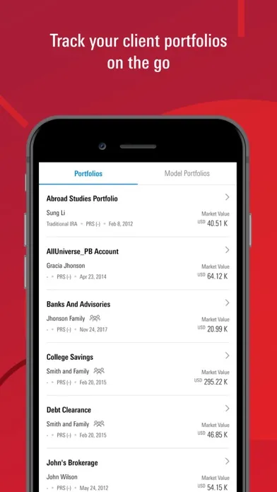 Zrzuty ekranu Morningstar for Advisors