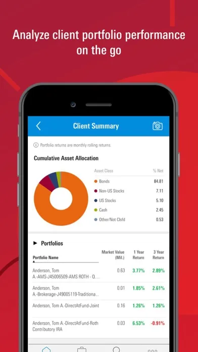 Zrzuty ekranu Morningstar for Advisors