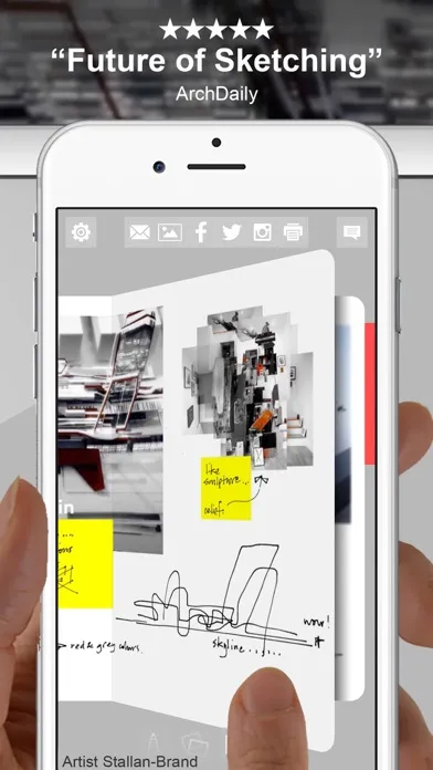 Tangkapan layar Morpholio Journal – Sketchbook