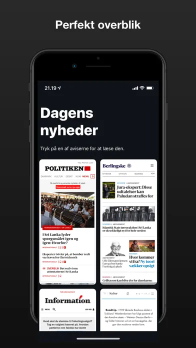 Danske nyheder - aviser Screenshots