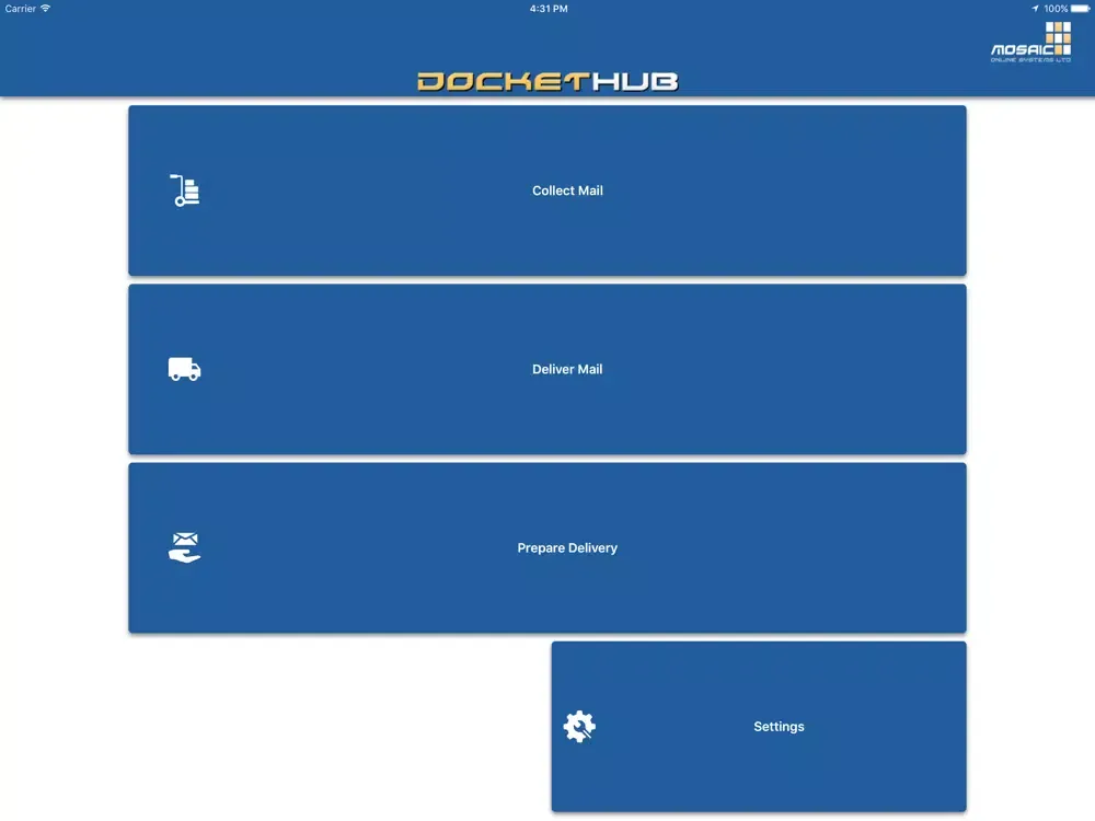 DocketHUB Scanner iPad  স্ক্রিনশট