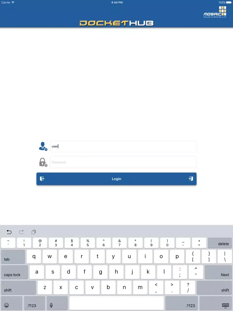 DocketHUB Scanner iPad  স্ক্রিনশট