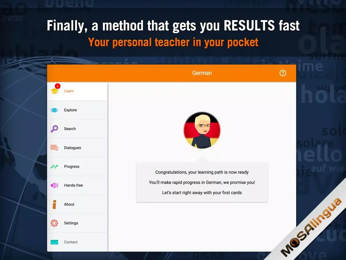 ภาพหน้าจอของ MosaLingua Learn German iPad 