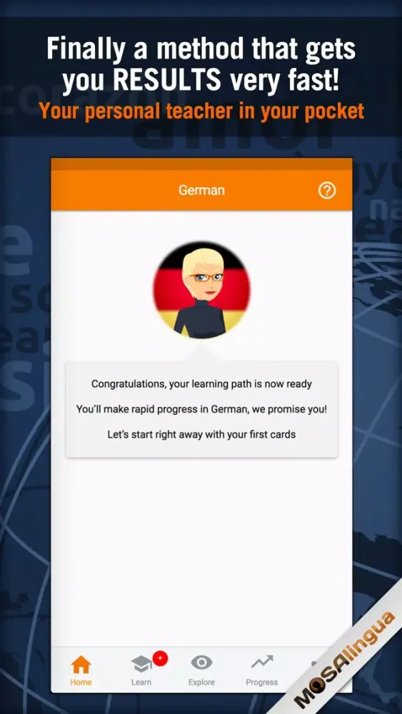 ภาพหน้าจอของ MosaLingua Learn German