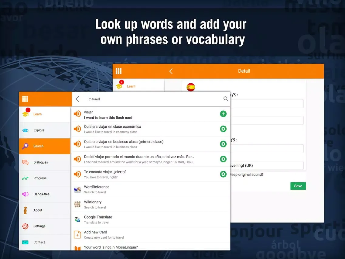 Learn Spanish - MosaLingua iPad 應用截圖