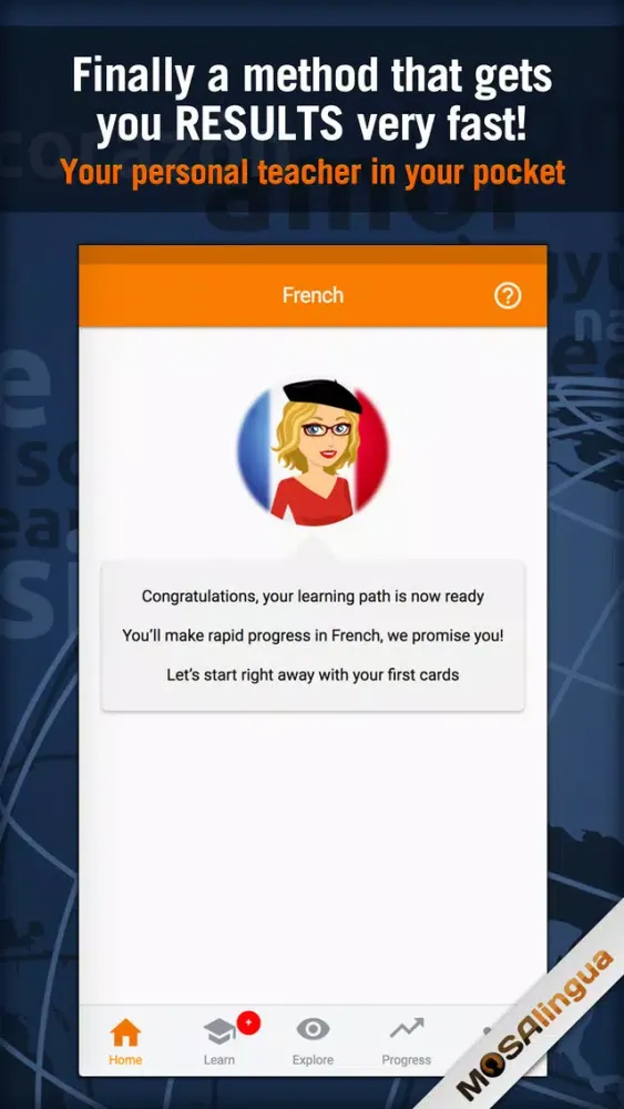 Capturas de tela do Learn French - MosaLingua