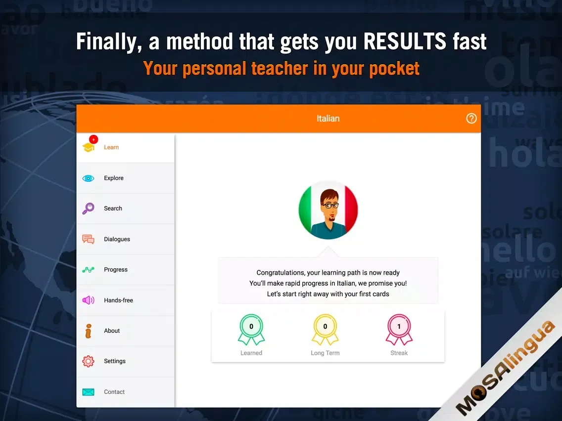 Zrzuty ekranu MosaLingua Learn Italian iPad 