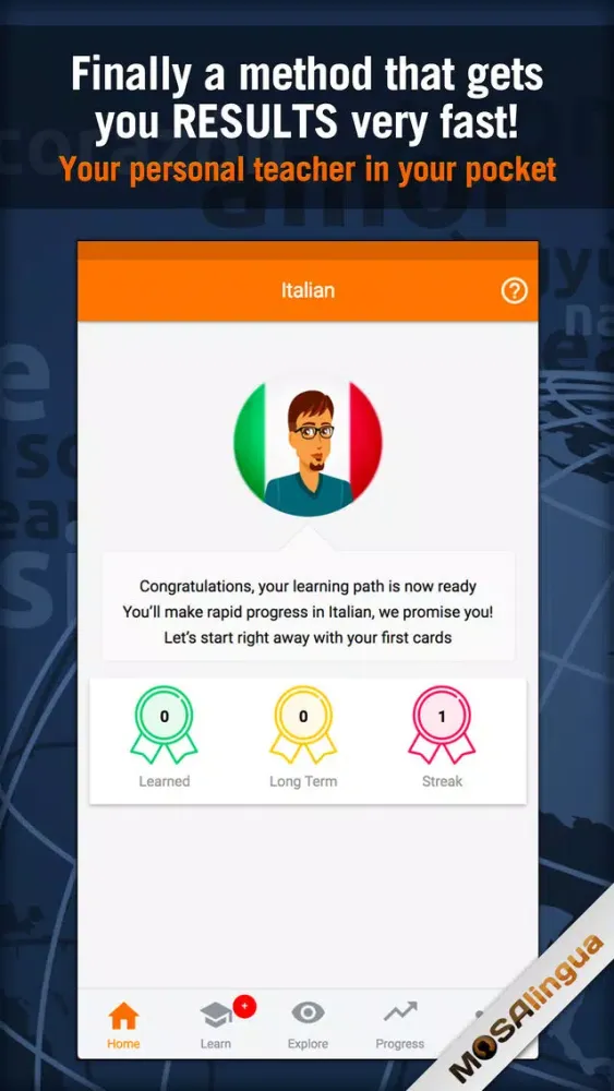 Zrzuty ekranu MosaLingua Learn Italian