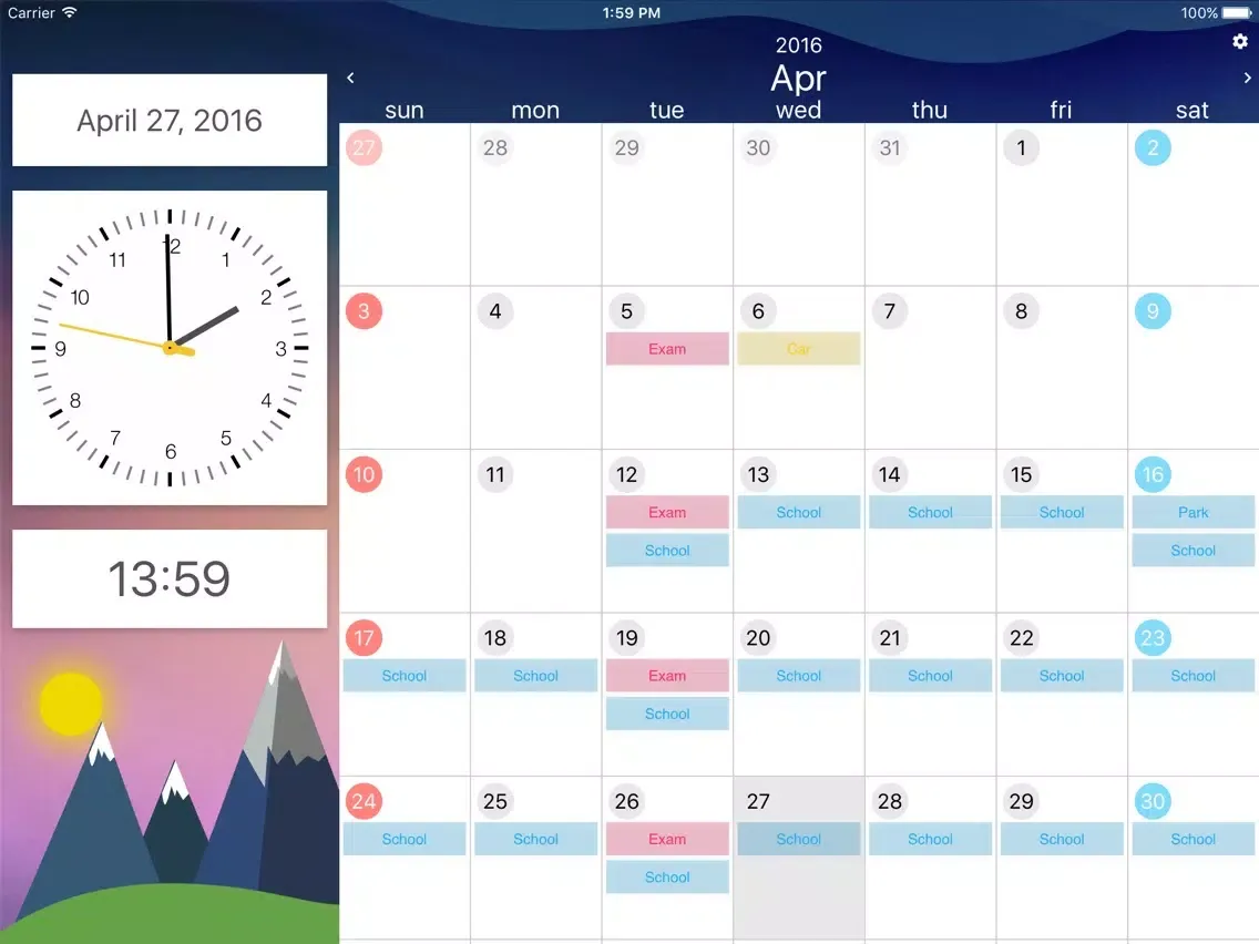Date&Time iPad  스크린샷