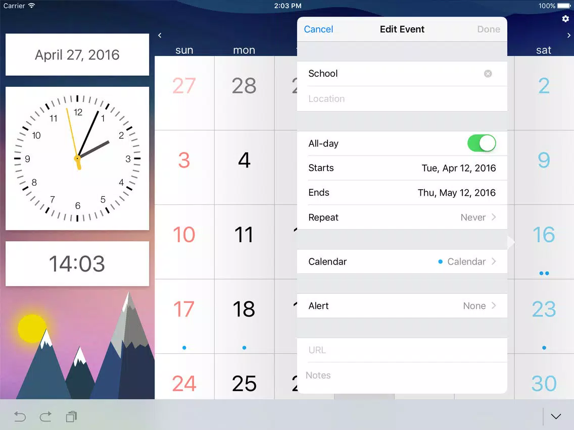 Date&Time iPad  Ekran Görüntüleri
