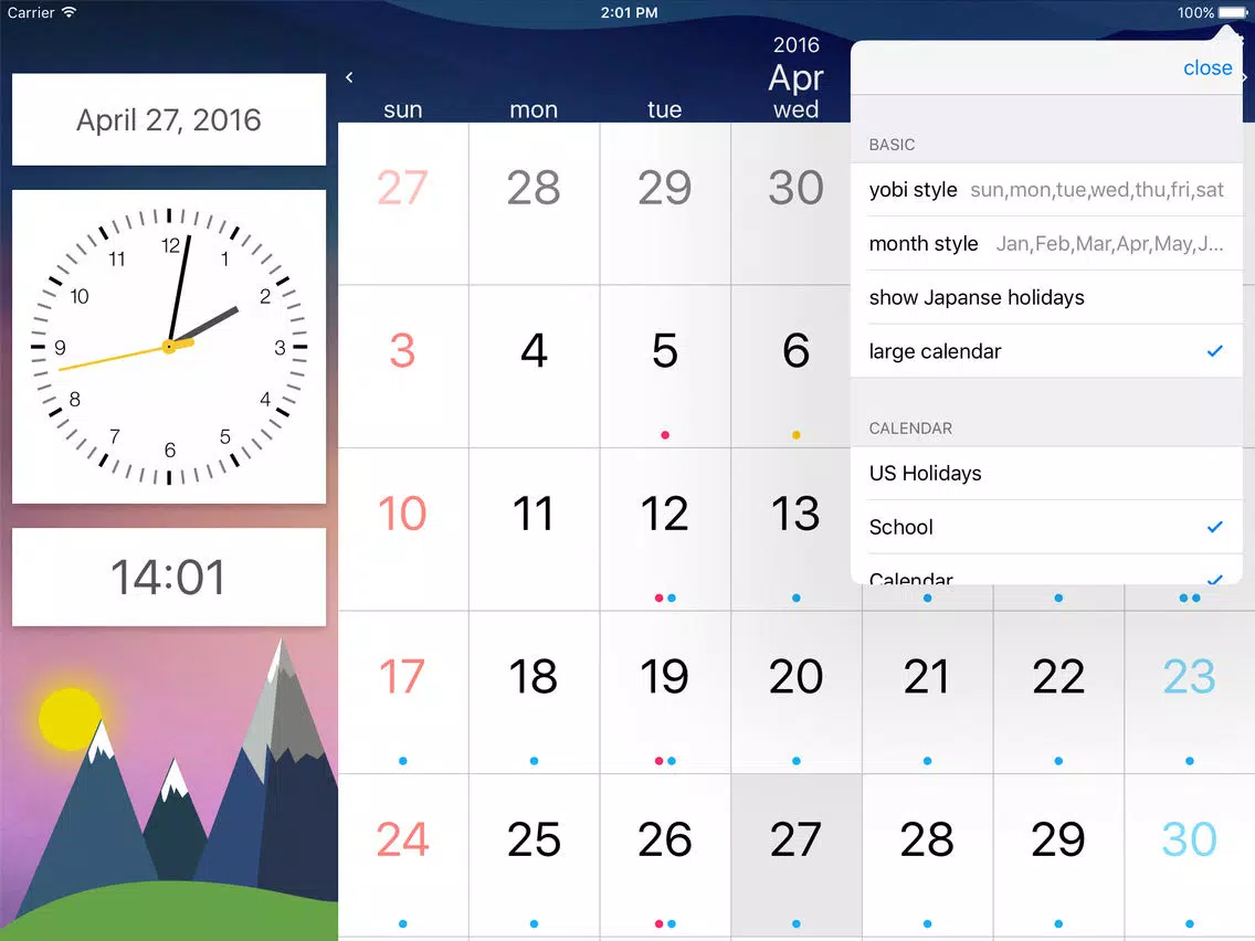 Date&Time iPad  Ekran Görüntüleri