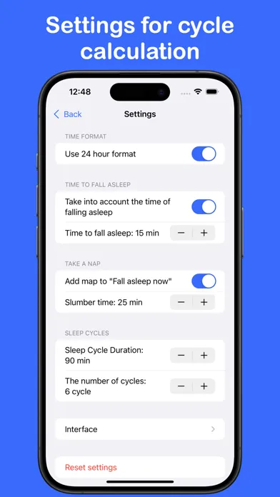 Sleep Time Calc Screenshots
