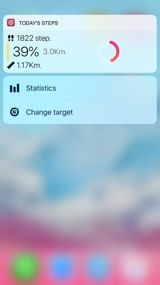 Ảnh chụp màn hình của Step rate